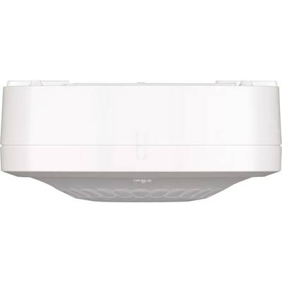 Rilevatore di fumo a soffitto di colore bianco con luce LED integrata.