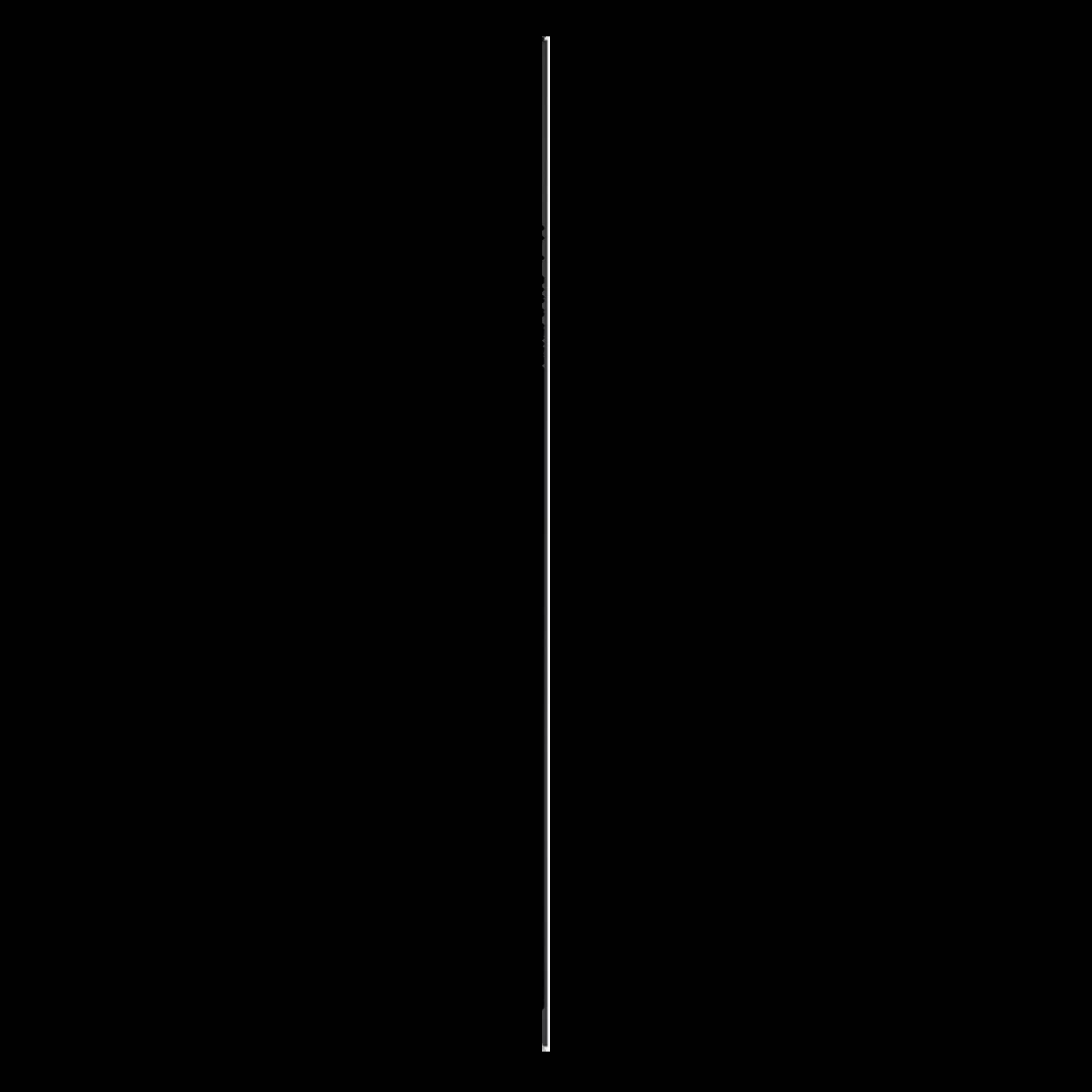 Una lunga, sottile linea verticale su sfondo nero.