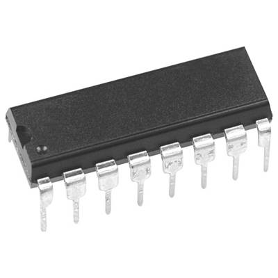 Circuito integrato (CI), involucro nero, con diversi pin metallici per il collegamento elettrico, comunemente utilizzato nei dispositivi elettronici.