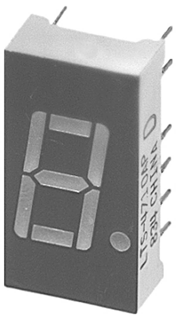 Lite-On Display a 7 segmenti Rosso 10.16 mm 2.1 V Numero in cifre: 1