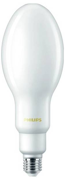 Una lampada LED bianca con attacco a vite argentato, marca 'Philips', adatta per l'illuminazione di interni.