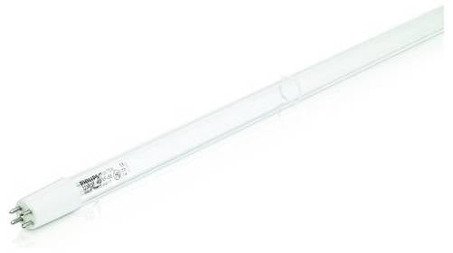 Una lunga lampadina cilindrica con quattro pin su un'estremità. È trasparente e non mostra alcuna funzione luminosa accesa.