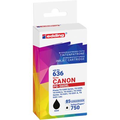Cartuccia Edding Compatibile sostituisce Canon PG-560XL Nero EDD-636 18-636-0
