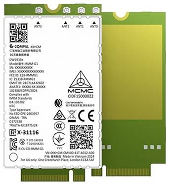 Dell Qualcomm DW5932e 5G modem