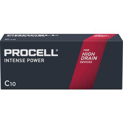 Confezione batterie 'Procell' con tecnologia 'Intense Power', ideale per dispositivi ad alto consumo energetico. Scatola nera con striscia rossa.