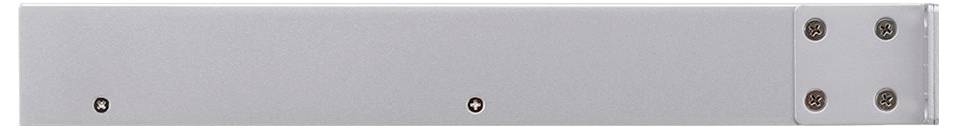 Parte metallica argentata, rettangolare, con viti visibili sul lato destro.