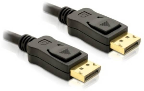 Delock DisplayPort Cavo Spina DisplayPort 2 m Nero 82585 UHD 4K;, intrecciato, contatti connettore dorati, tripla schermatura Cavo Displayport