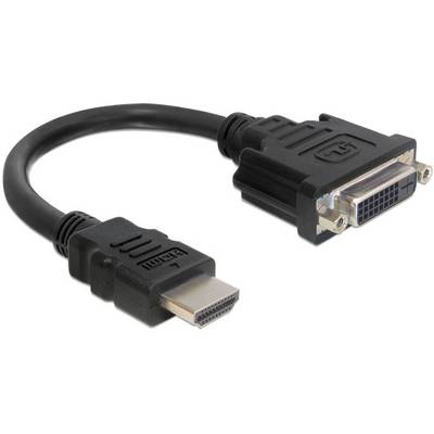 Cavo nero con connettore HDMI su un lato e connettore DVI sull'altro lato; utilizzato per collegare dispositivi.