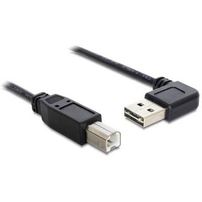 'Due cavi USB in nero, uno con connettore rettangolare, l'altro con connettore quadrato, entrambi disposti uno accanto all'altro.'