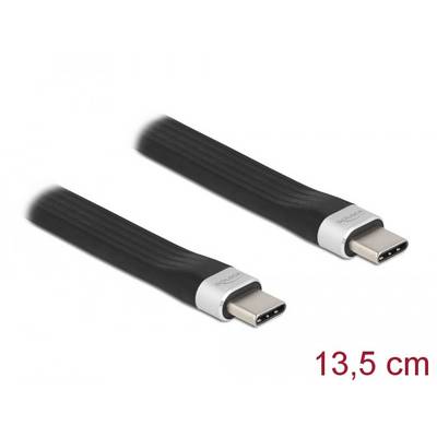 Due cavi USB-C neri affiancati su sfondo bianco, entrambi con connettori grigi; lunghezza indicata come '13,5 cm'.