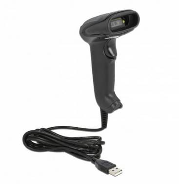 Delock 90557 Scanner bar code 2D Cablato 1D, 2D LED Nero Scanner portatile