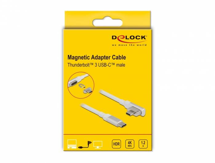 Delock Cavo USB USB 3.2 Gen2 Spina USB-C® 1.2 m Multicolore spina magnetica 86703-3