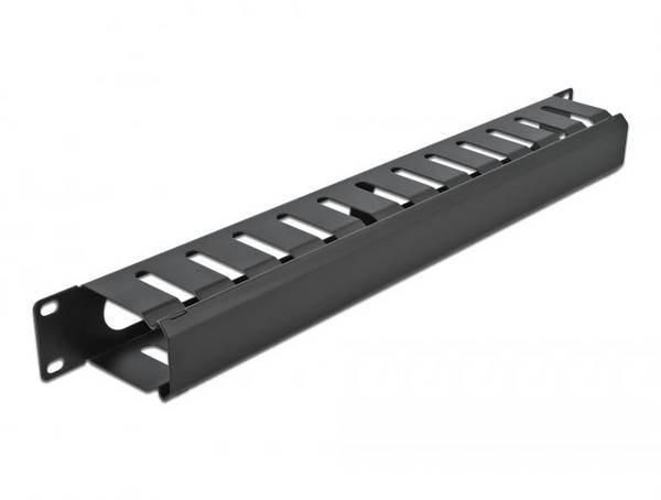 Delock 66550 19 pollici  Pannello passacavi per armadio rack  1 U    Nero