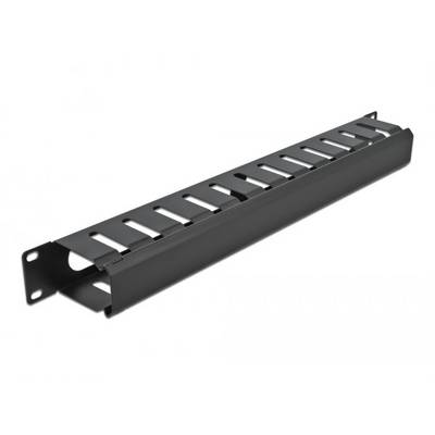 Delock 66550 19 pollici Pannello passacavi per armadio rack 1 U Nero-0