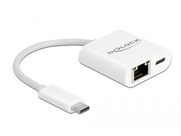 Delock USB 2.0 Adattatore [2x Spina C USB 3.2 Gen 1 (USB 3.0) - 1x presa USB-C® (Power Delivery), Gigabit-LAN (1 Gbit/s)] 65402 0 mm