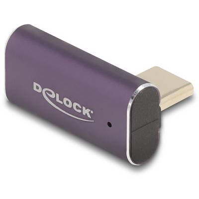 Adattatore USB-C di Delock, con custodia viola, design compatto, idoneo per convertire la connessione da USB-C a USB-A.