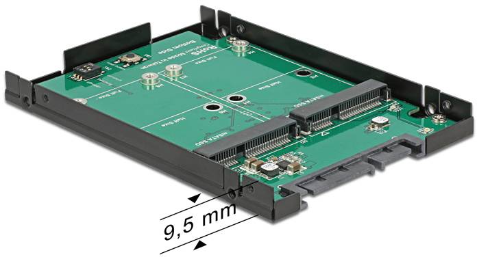 Delock 62594 Convertitore di interfaccia [1x SATA - 2x mSATA]-3