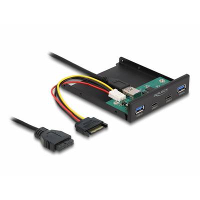 Pannello frontale USB per case per PC: Dotato di 2 porte USB-A e 2 porte USB-C, con connettori interni per cavi.