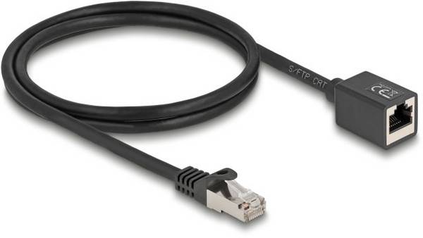 Delock 90294 RJ45 Cavo di rete, cavo patch CAT 6A S/FTP 1.00 m Nero  1 pz.