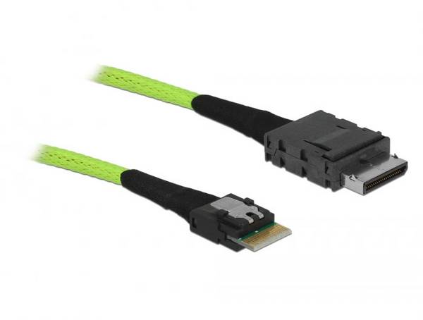 Delock Hard Disk Cavo [1x Spina - 1x SAS] 0.5 m Nero, Verde