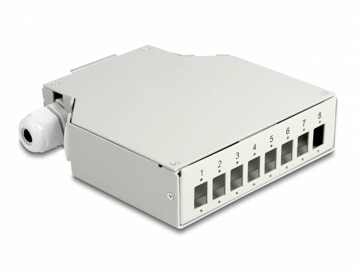 Delock 85931 Presa da incasso per fibra ottica Grigio 1 pz.-2