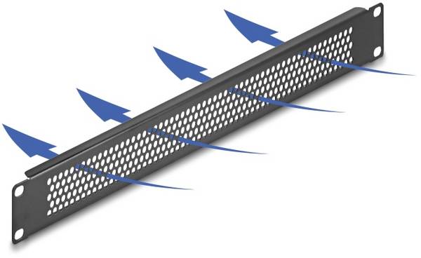 Delock 67035 19 pollici  Pannello cieco per armadio rack  1 U    Nero