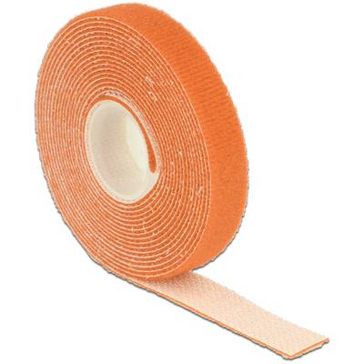 Delock 18742 Nastro a strappo per raggruppare Lato morbido e lato rigido (L x L) 3 m x 13 mm Arancione 1 pz.-0