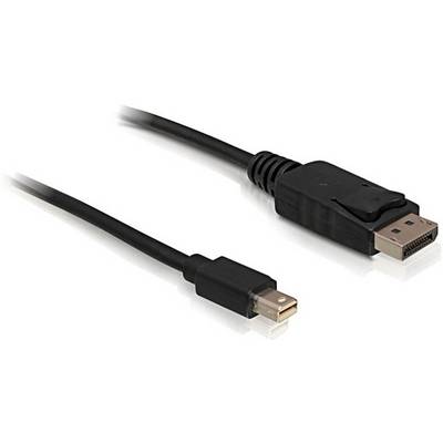 Un cavo nero con un connettore Mini DisplayPort su un lato e un connettore DisplayPort sull'altro, per collegare dispositivi.