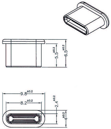 Protezione antipolvere per presa USB tipo C™ senza impugnatura 10 pezzi nero 64014 Delock Contenuto: 10 pz.-3