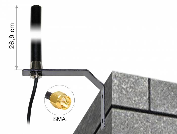 Antenna palo/parete LTE, GSM, UMTS Delock 89529-4