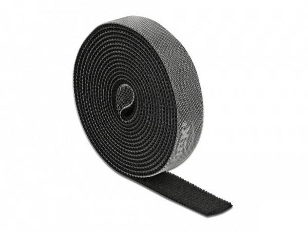 Delock 18383 Nastro a strappo (L x L) 2 m x 15 mm Nero 1 pz.