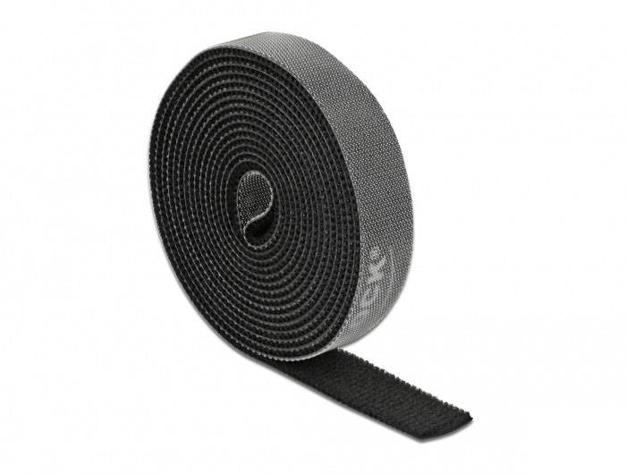 Delock 18383 Nastro a strappo (L x L) 2 m x 15 mm Nero 1 pz.-1