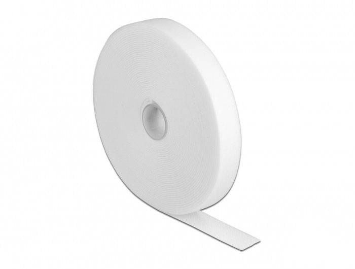Delock 18382 Nastro a strappo (L x L) 10 m x 20 mm Bianco 1 pz.