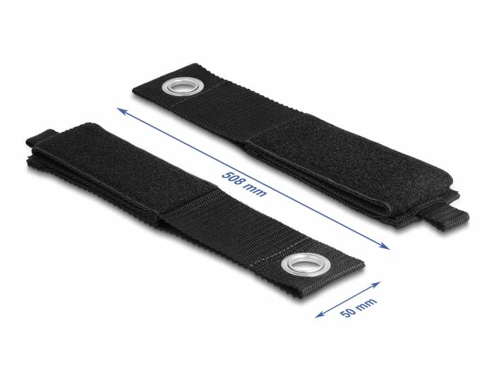 Delock Cintura in velcro per raggruppare (Ø x L) 17 mm x 508 mm Nero 5 pz.-3