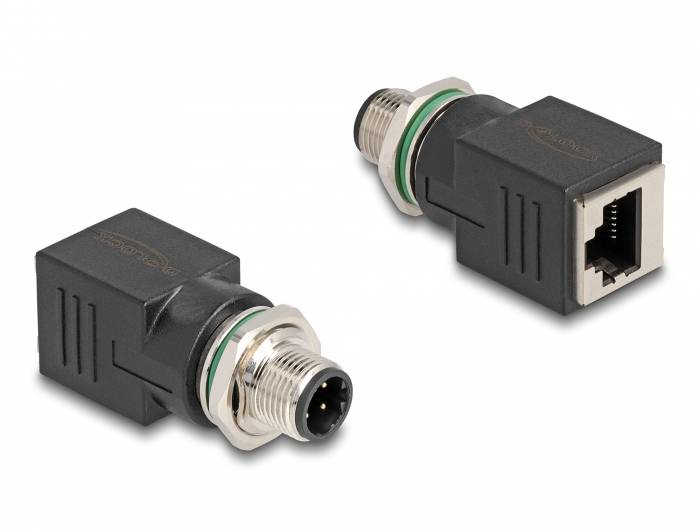 Delock M12 IEC Cavo Cavi [1x Spina RJ45 8p8c - 1x Spina RJ45 8p8c] Multicolore-0