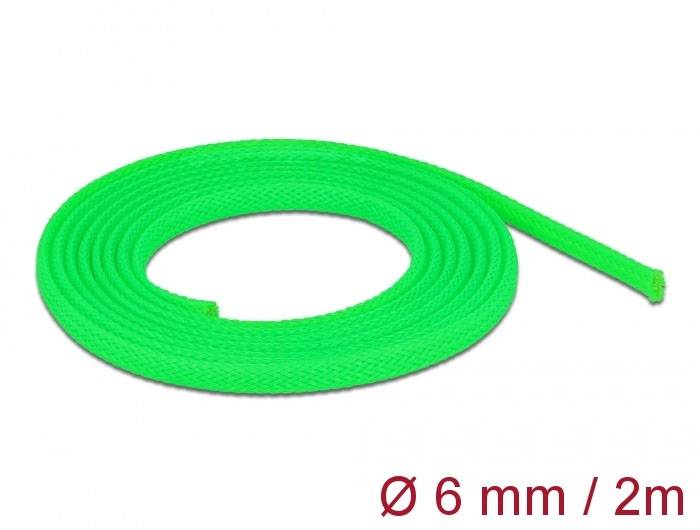 Delock 20739 20739 Guaina intrecciata Verde Poliestere 2 m 3 fino a 9 mm 1 pz.-2