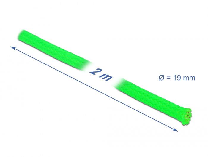 Delock 20744 20744 Guaina intrecciata Verde Poliestere 2 m 14 fino a 30 mm 1 pz.-2