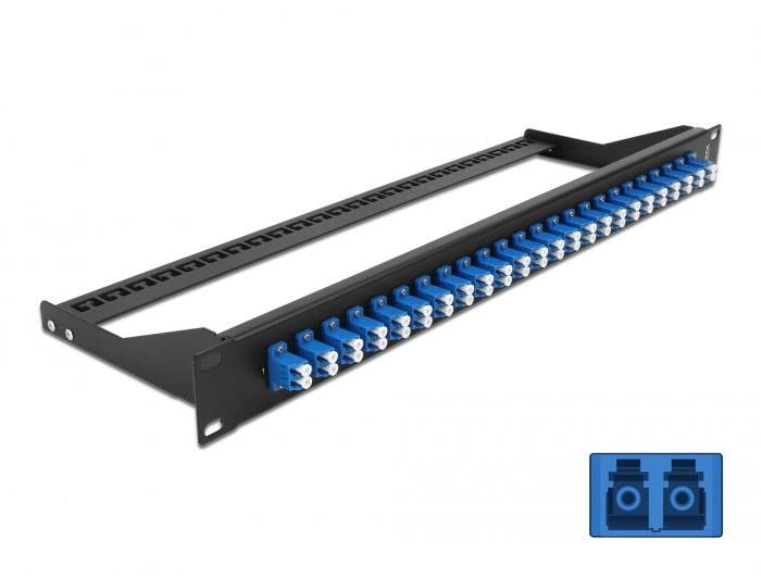 Delock 43386 Patchpanel per fibra ottica 24 Porte LC 1 U-0