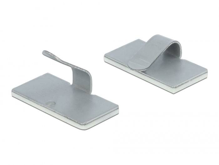 Delock Clip fermacavi autoadesivo 60184 10 pz.-2