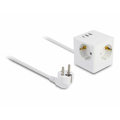 Delock 11497 Multipresa a cubo Bianco 1 pz.-0