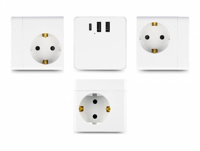 Delock 11497 Multipresa a cubo Bianco 1 pz.-2
