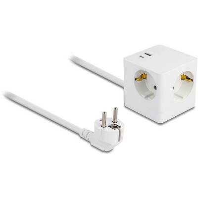 Delock 11502 Multipresa a cubo Bianco 1 pz.-0