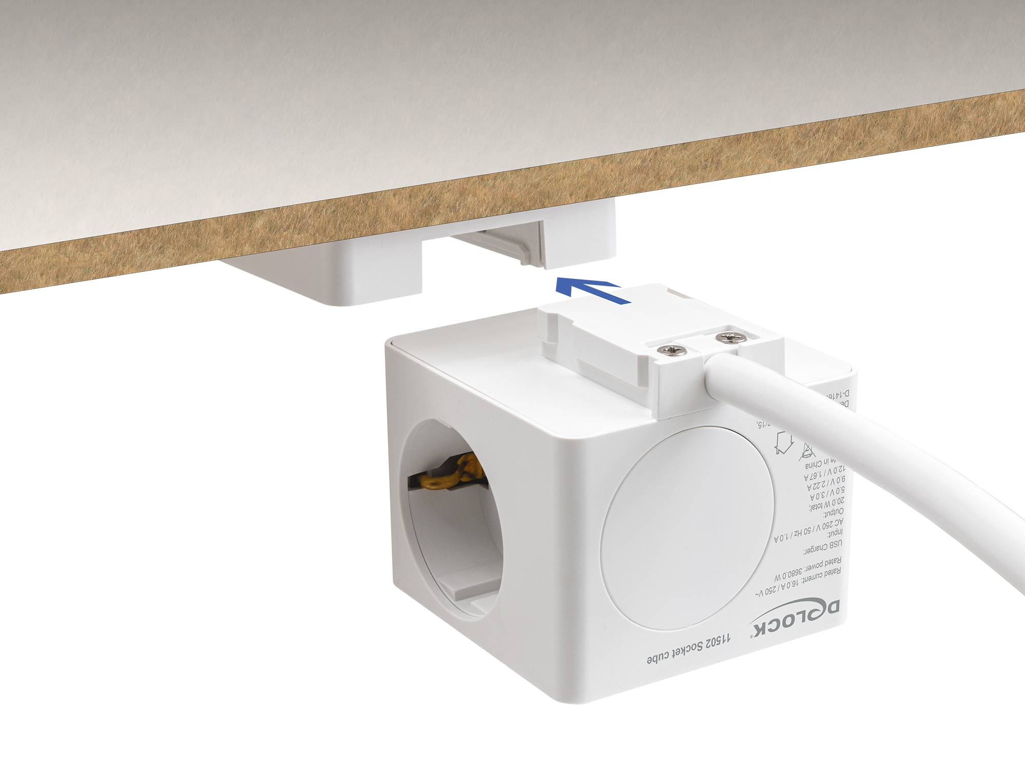 Delock 11502 Multipresa a cubo Bianco 1 pz.-6