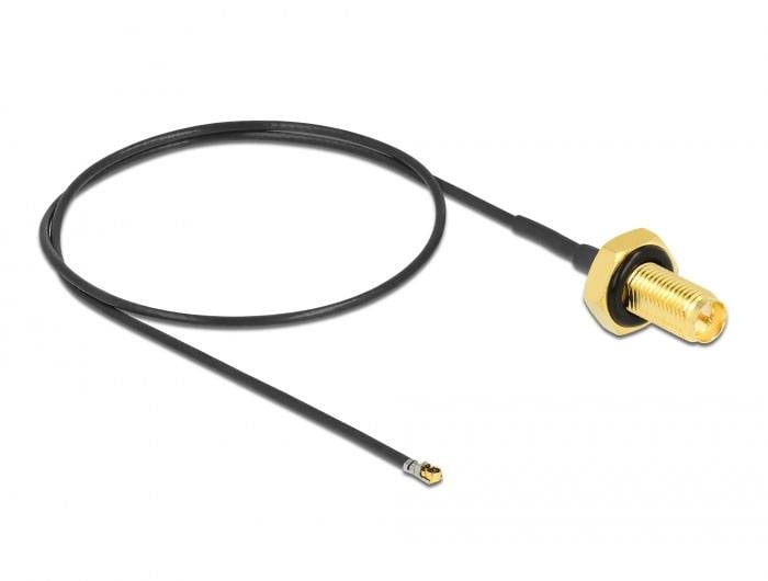 Delock Antenna WLAN Cavo [1x Presa RPSMA - 1x Spina IPEX] 0.35 m Nero-0