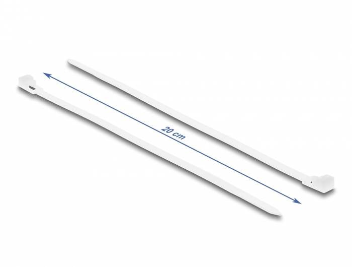 Delock 18642 Fascetta per cavi Bianco Riutilizzabile 100 pz.-2