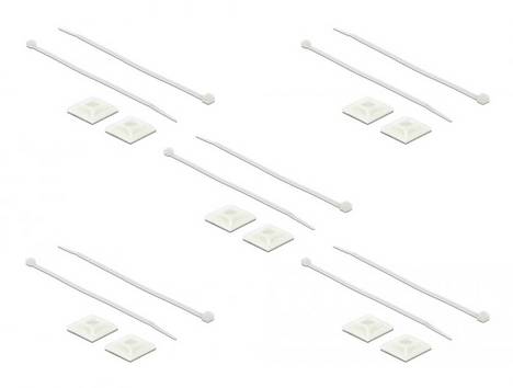 Delock 18834 Supporto per cavi autoadesivo 18834    Bianco 1 pz.