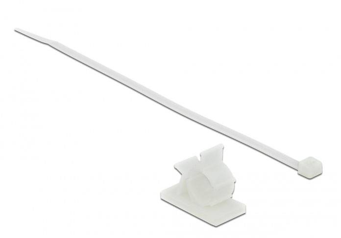 Delock Clip fermacavi autoadesivo 18879 Intervallo Ø fascio 15.6 mm (max) senza alogeni Bianco 1 KIT-0