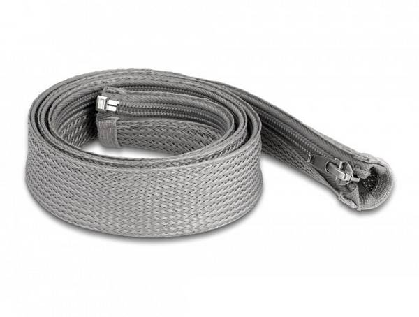 Delock 20825 20825 Guaina intrecciata Grigio Poliestere 1 m 20 mm (max) 1 pz.