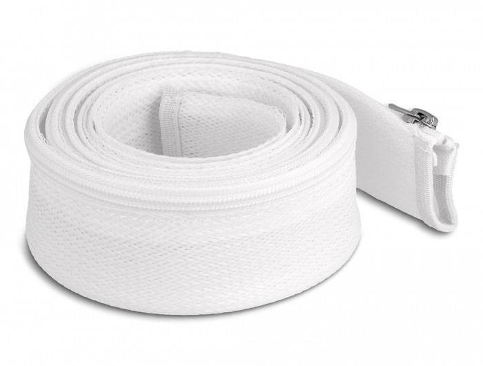Delock 20829 20829 Guaina intrecciata Bianco Poliestere 2 m 35 mm (max) 1 pz.