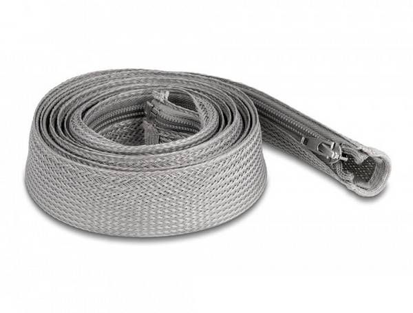 Delock 20831 20831 Guaina intrecciata Grigio Poliestere 2 m 20 mm (max) 1 pz.